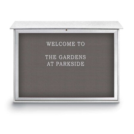 United Visual Products Indoor Enclosed Combo Board, 42"x32", Satin Frame/Green & Blue Spruce UVCB4232-GREEN-BLSPRU